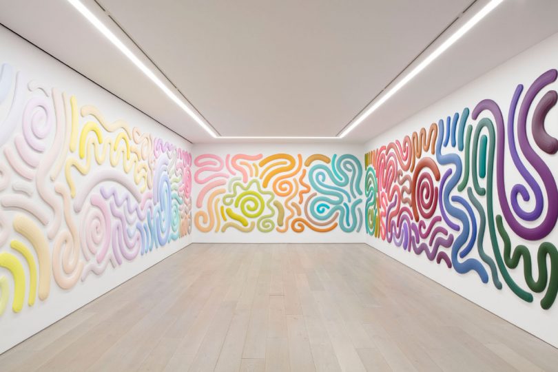 Three walls of 'Daydream' painting installation