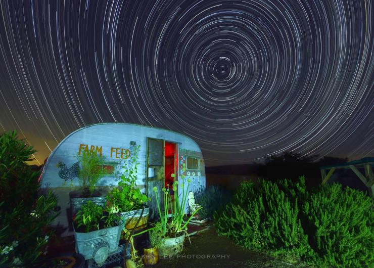 PIoneertown CA star trails.