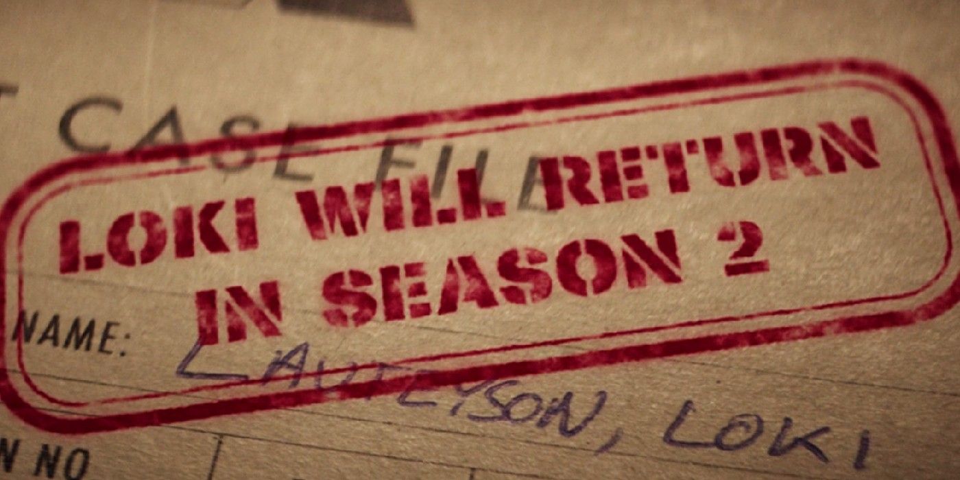 A folder showing a stamp saying Loki will return in season 2