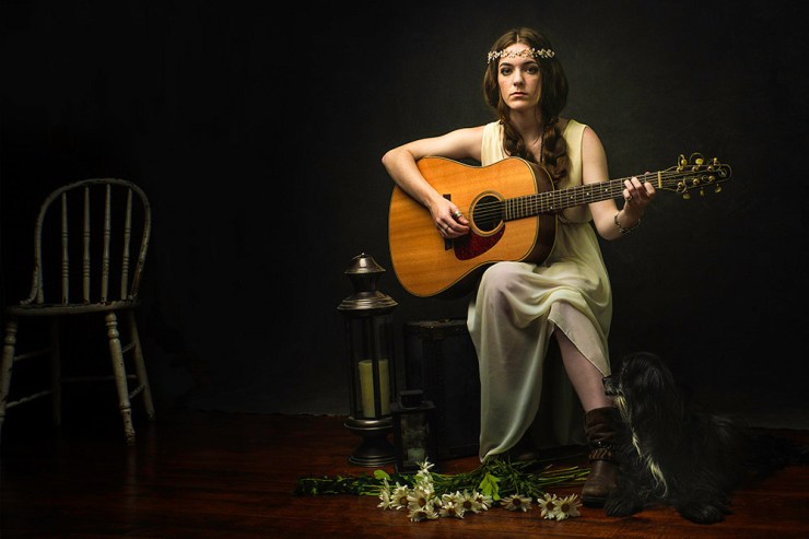 Beth the lonely guitar girl by Dave DeBaeremaeker