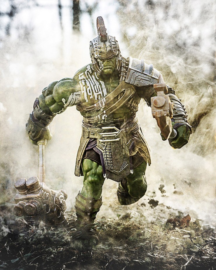 The Hulk is a great action figure for toy photographers.