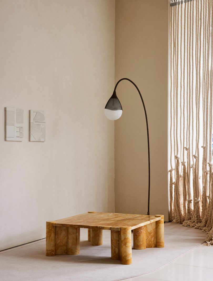floor lamp, coffee table