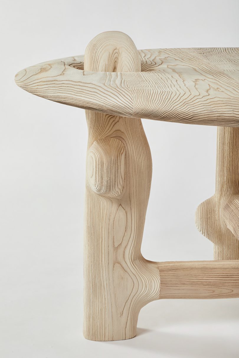 sculptural table detail