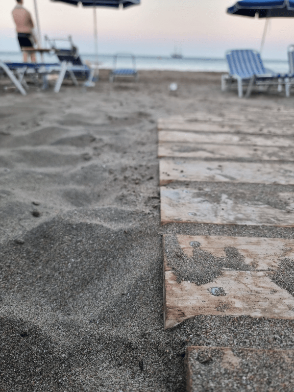 faliraki beach sand