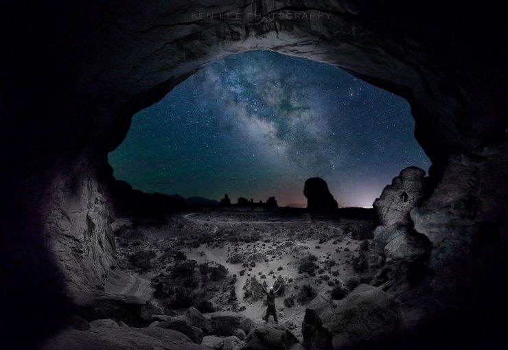 Night photo Arches National Park