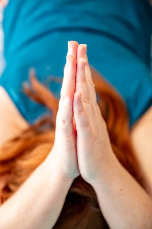 exercise yoga prayer pose