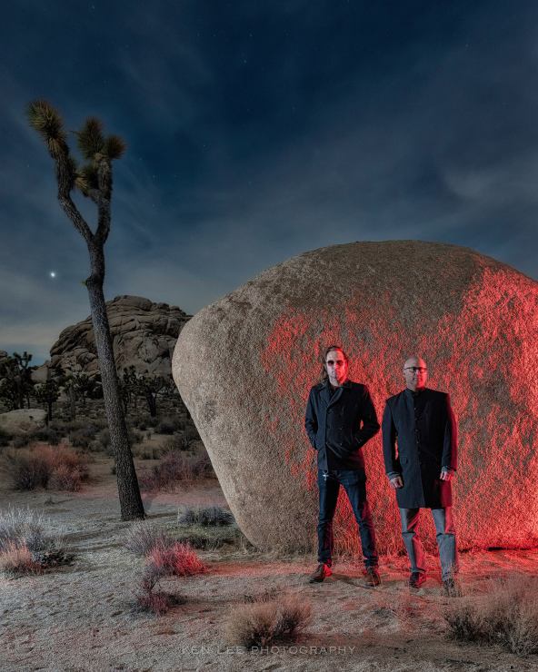 Night photo with the band, Joshua Tree National Park, CA. Pentax K-1/28-105mm f/3.5-5.6 lens.