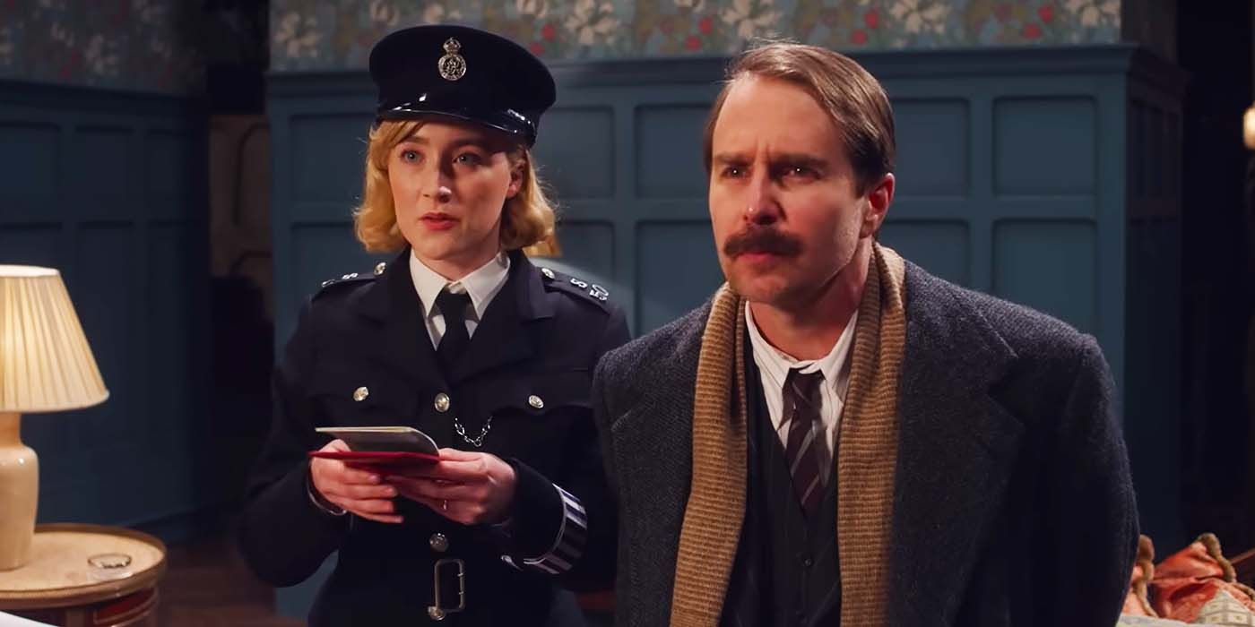 See How They Run Sam Rockwell as Inspector Stoppard and Saoirse Ronan as Constable Stalker