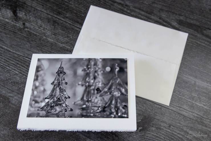 Place your photo on the blank card holiday photo card