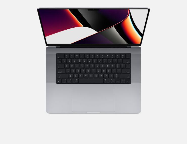 Top view of MacBook Pro 2021