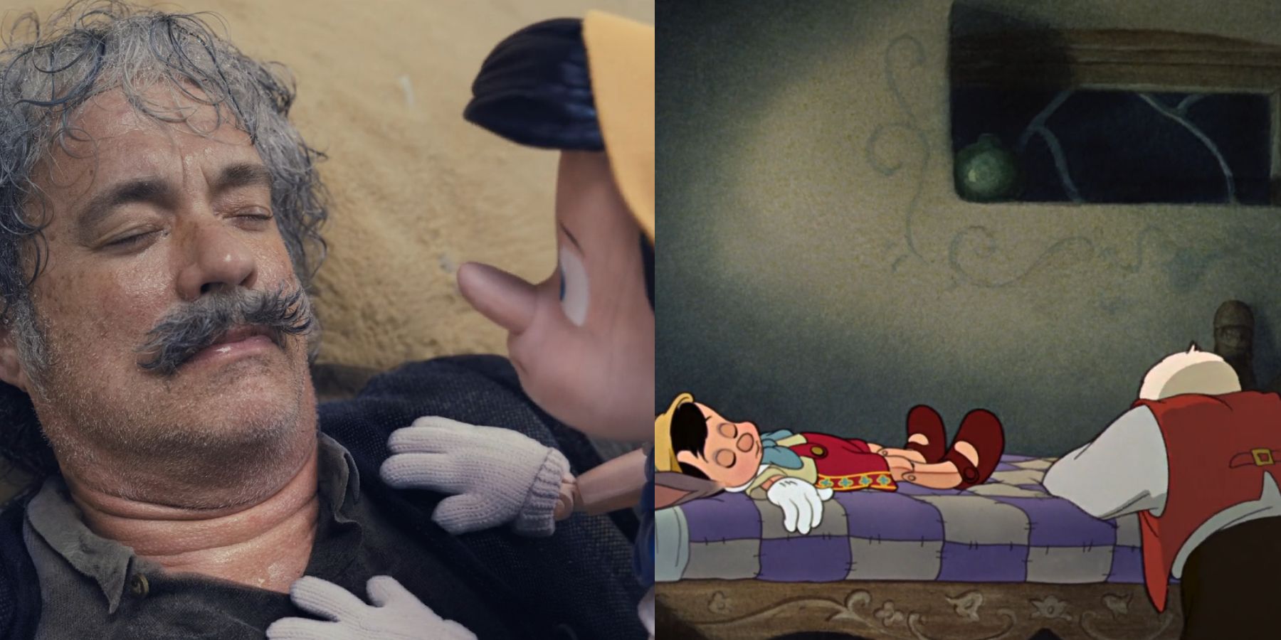 Geppetto drowns in the remake and Pinocchio drowns in the original