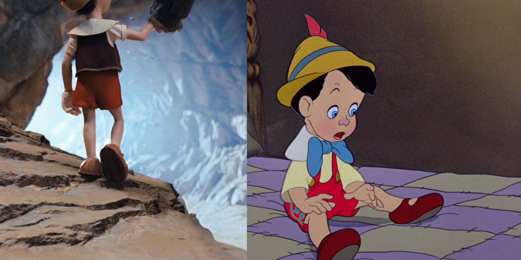 Both Pinocchios becoming real boys
