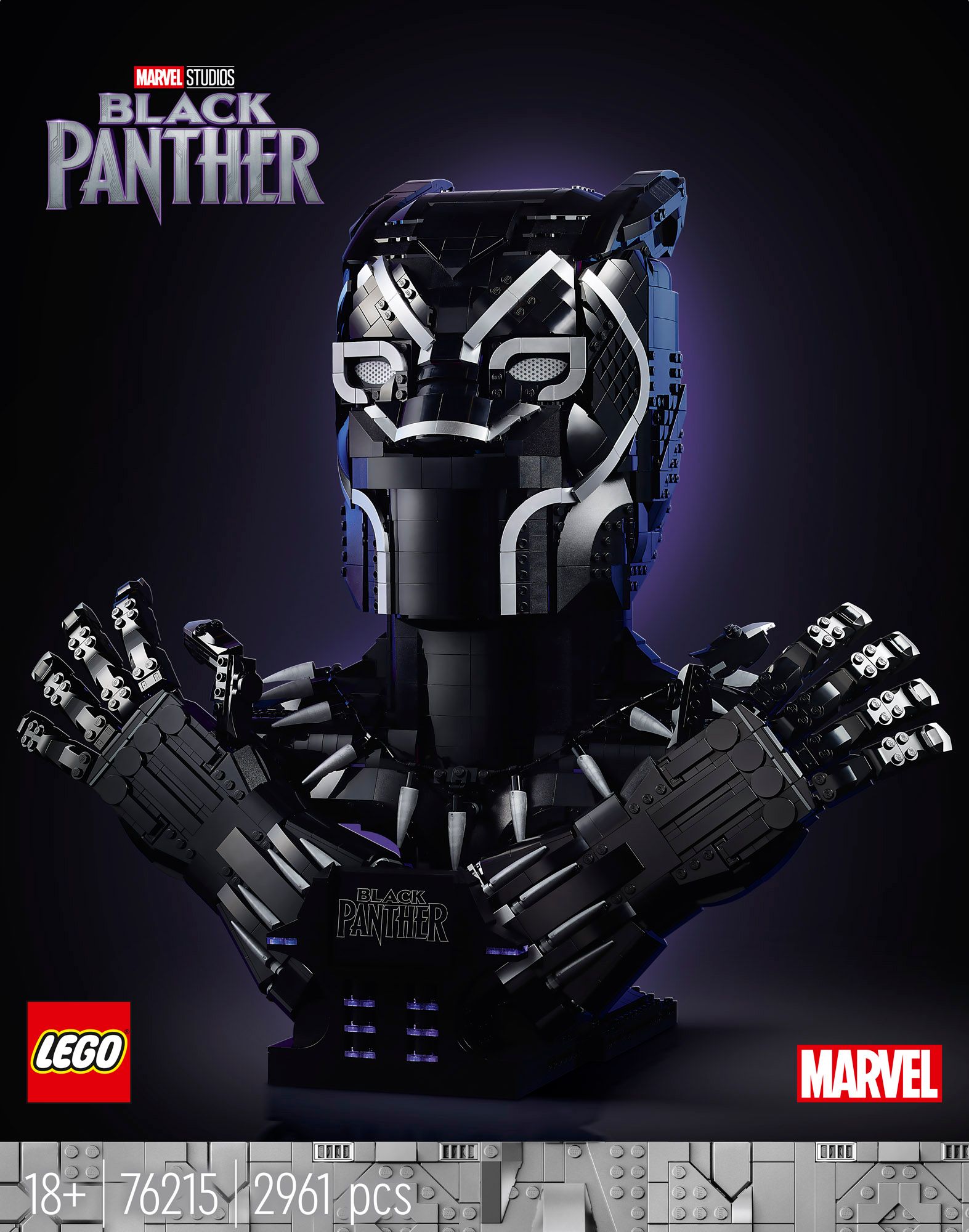 76215 LEGO Marvle Black Panther Bust Box FRONT