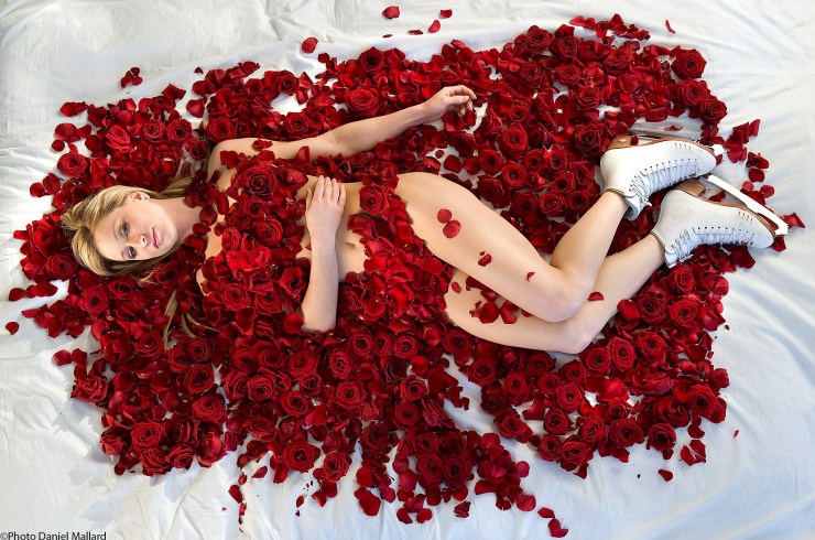 Joannie on a bed of roses