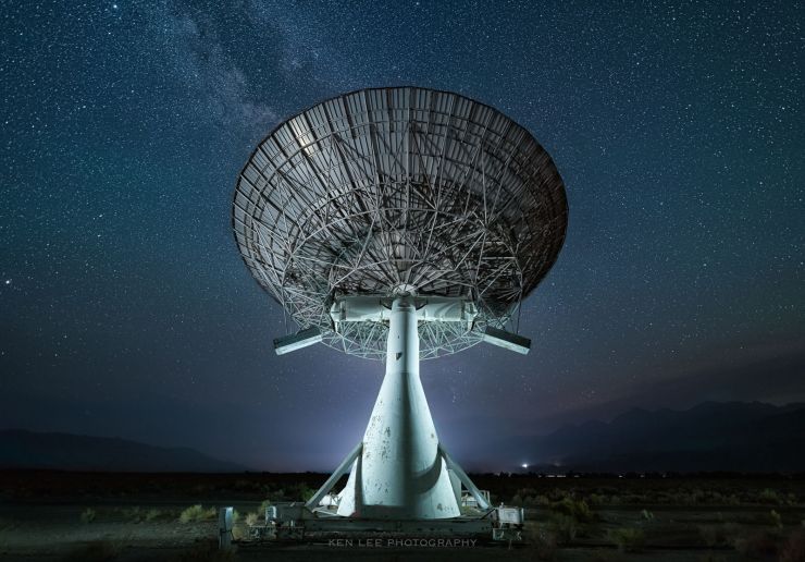Radio telescope, Owens Valley.