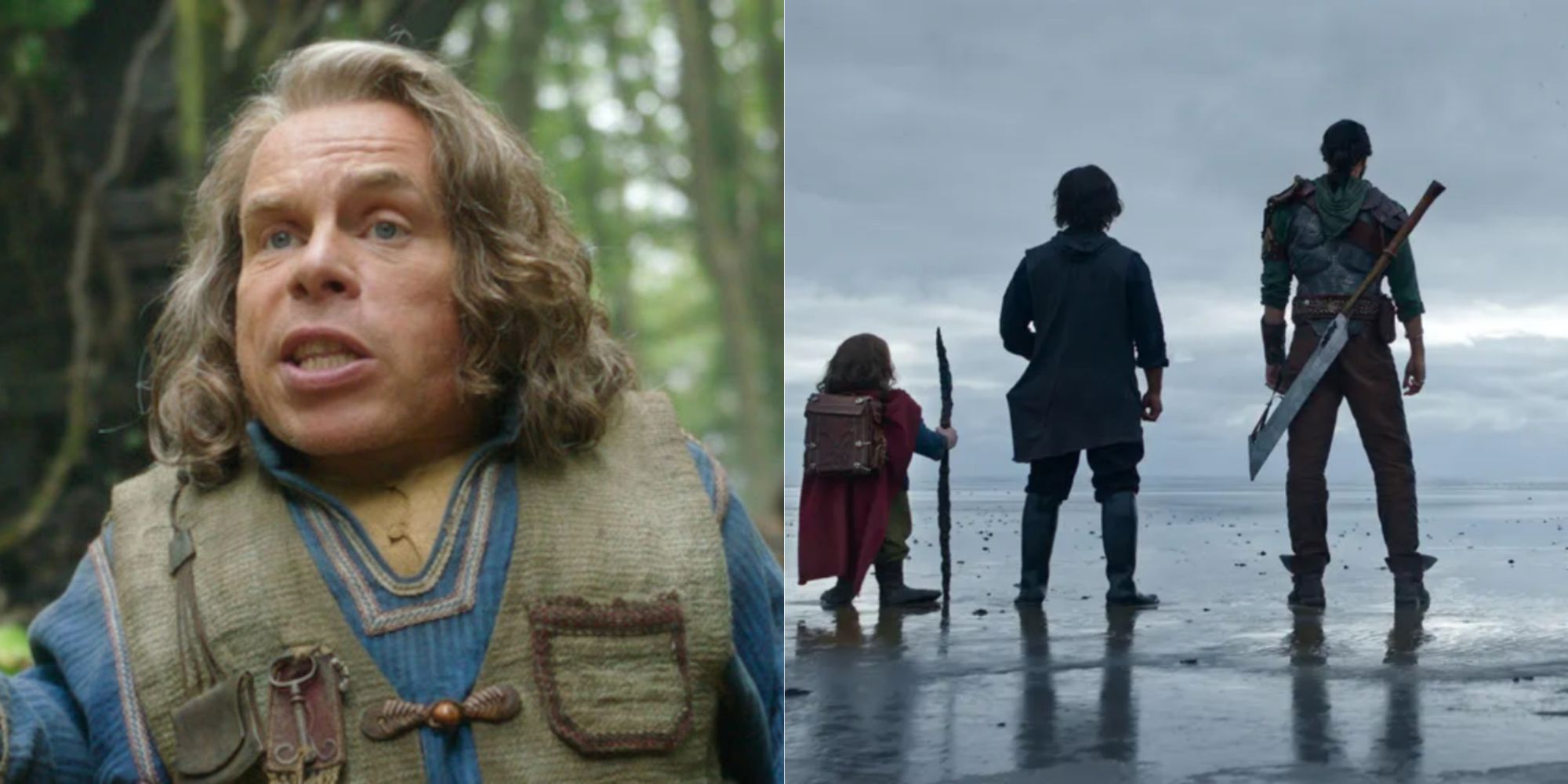 Split image showing Willow and the cast of the 2022 series.