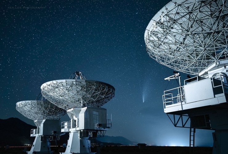 You can use the same setup and settings to capture celestial phenomena. Comet NEOWISE, Central California US.