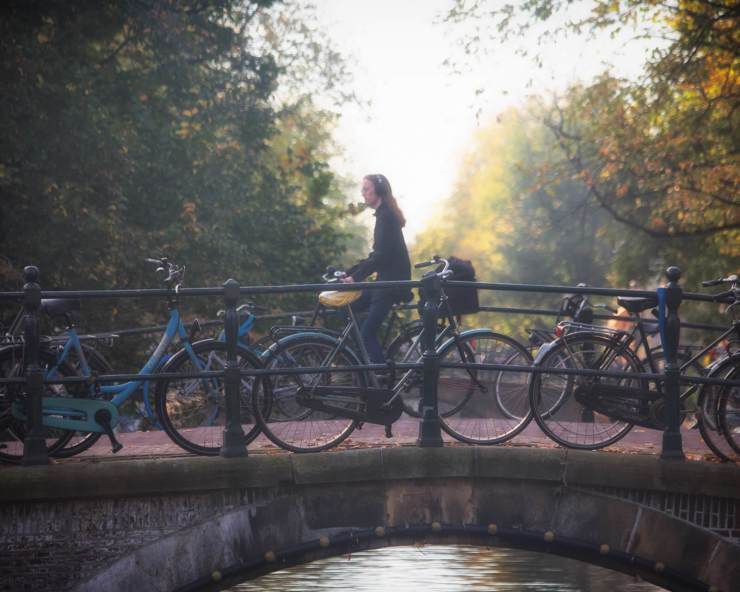 Getting around in Amsterdam on bicycles